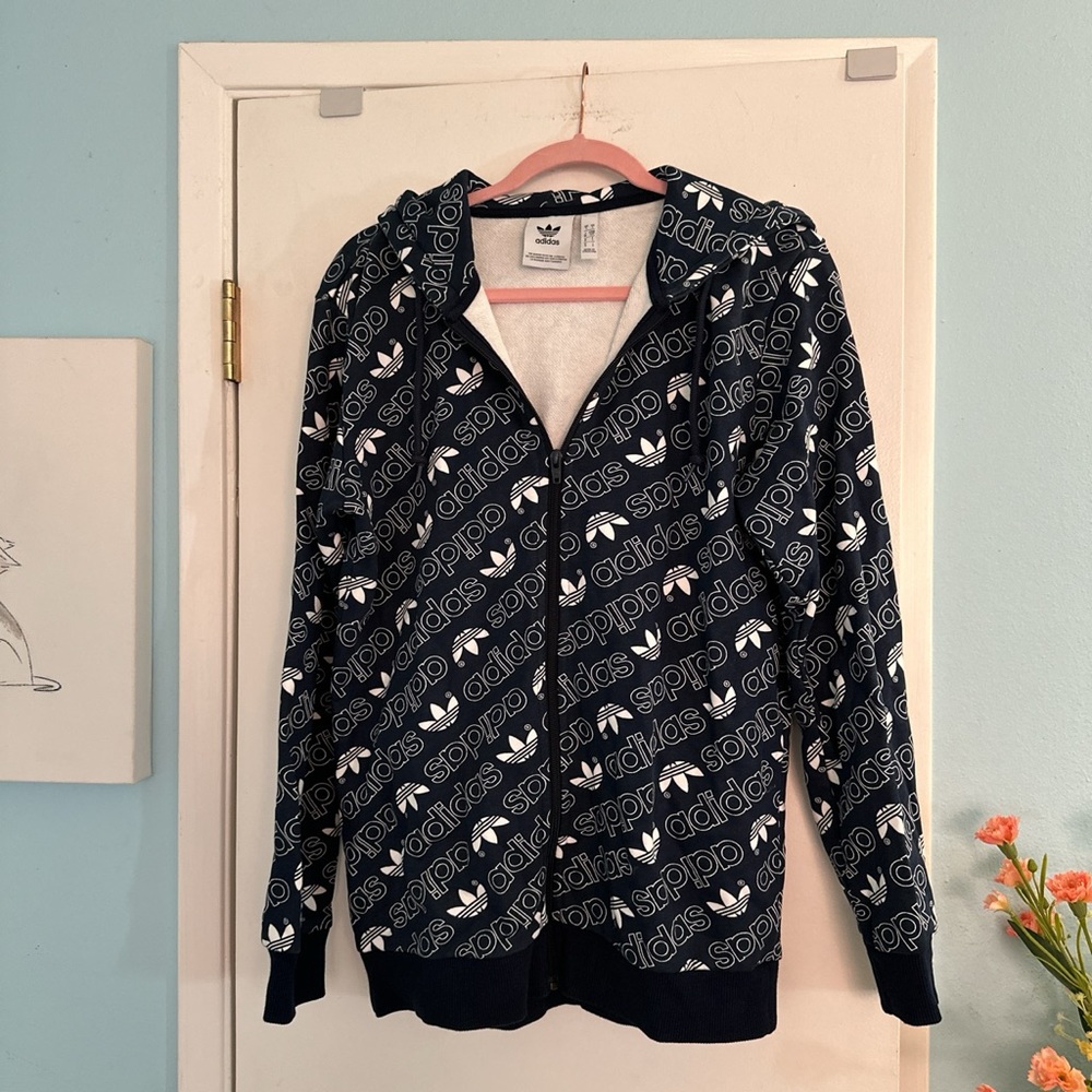 ADIDAS LOGO ZIP UP HOODIE - Picture 8 of 10